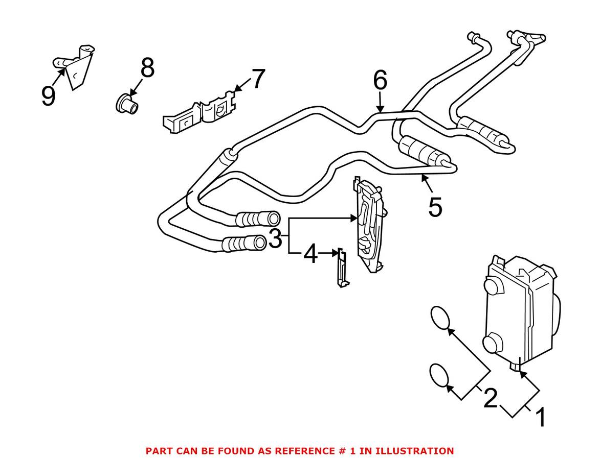 BMW Auto Trans Oil Cooler Assembly 17217541058